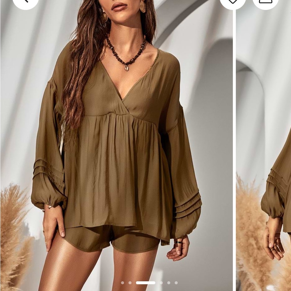 Two Piece Swim Coverup Short set